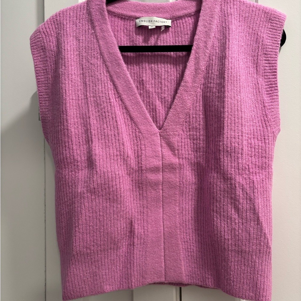 English Factory Pink Sweater Vest (NWOT)